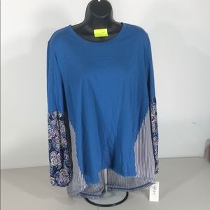 Loose fit floral graphic long sleeve shirt